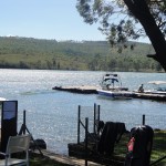 Visão da margem do clube